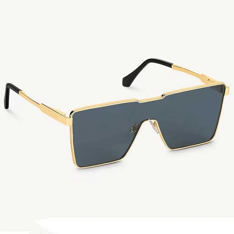 Женские мужские циклоновые металлические солнцезащитные очки Z1700U Черная линза Золотая металлическая рама мужчины и женские дизайнерские модные очки размером 58-16-140 wit261y