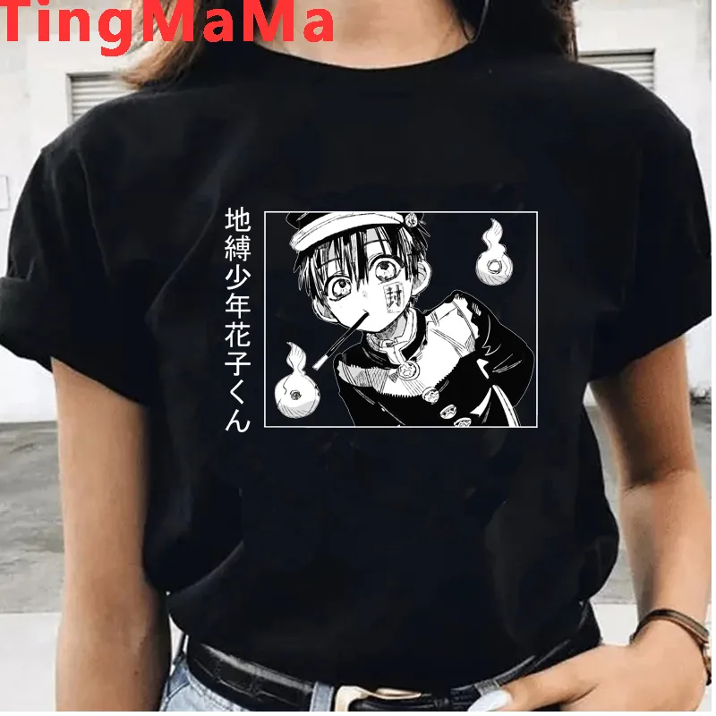 Футболка японского аниме «Ханако Кун», мужская кавайная футболка с унитазом, футболки с забавным мультяшным рисунком, топы в стиле манга, футболка унисекс, мужская 220712
