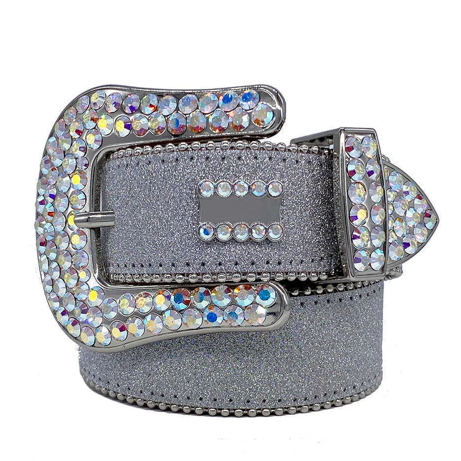 Cinturones de moda para mujer Diseñador Cinturón de diamantes de imitación Bb Simon para hombre con diamantes de imitación brillantes como regalo207Q