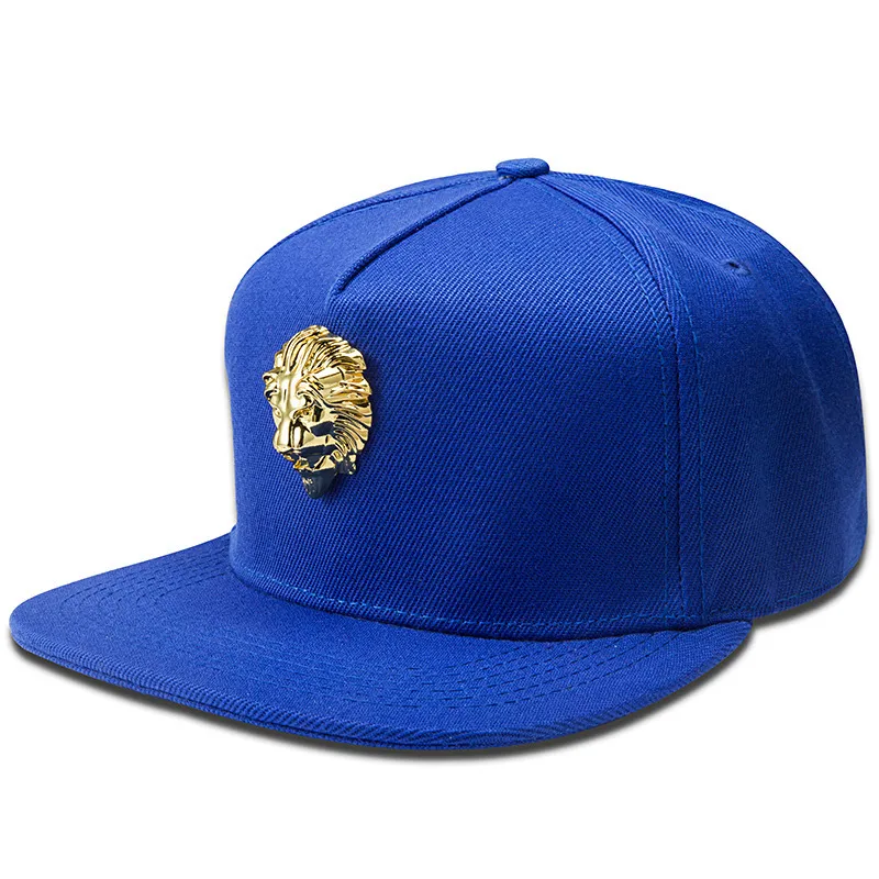 Mężczyźni Kobiety Nit Lion Głowa Czaszka Słońce Baseball Cap Summer Sport Sunshreen Hip Hop Punk Regulowane bawełniane płaskie czapki p53 220527254w