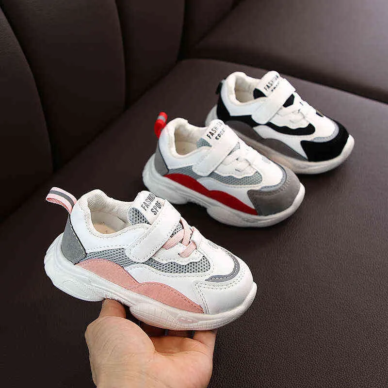 2020 Nya Mesh Sport Casual Shoes for Kids Toddler Fashion Shoes Child Baby Little Girls Boys Sneakers Storlek 1 2 3 4 5 6 år gammal G220517