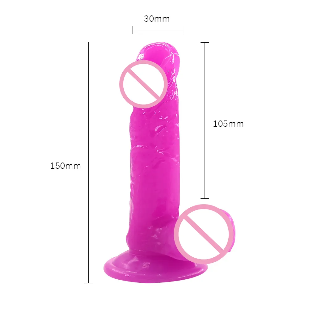 Dildo Sug Cup Jelly Dick Realistic Penis Anal kvinnlig Masturbator Sexiga leksaker för kvinna Vagina G Spot Massager SexyToys