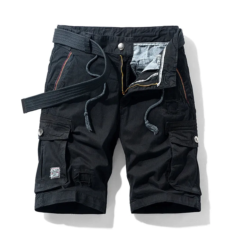 CHAIFENKO Sommer Baumwolle Cargo-Shorts Männer Casual Multi-Tasche Military Hosen Lose Arbeit Armee Taktische 220325