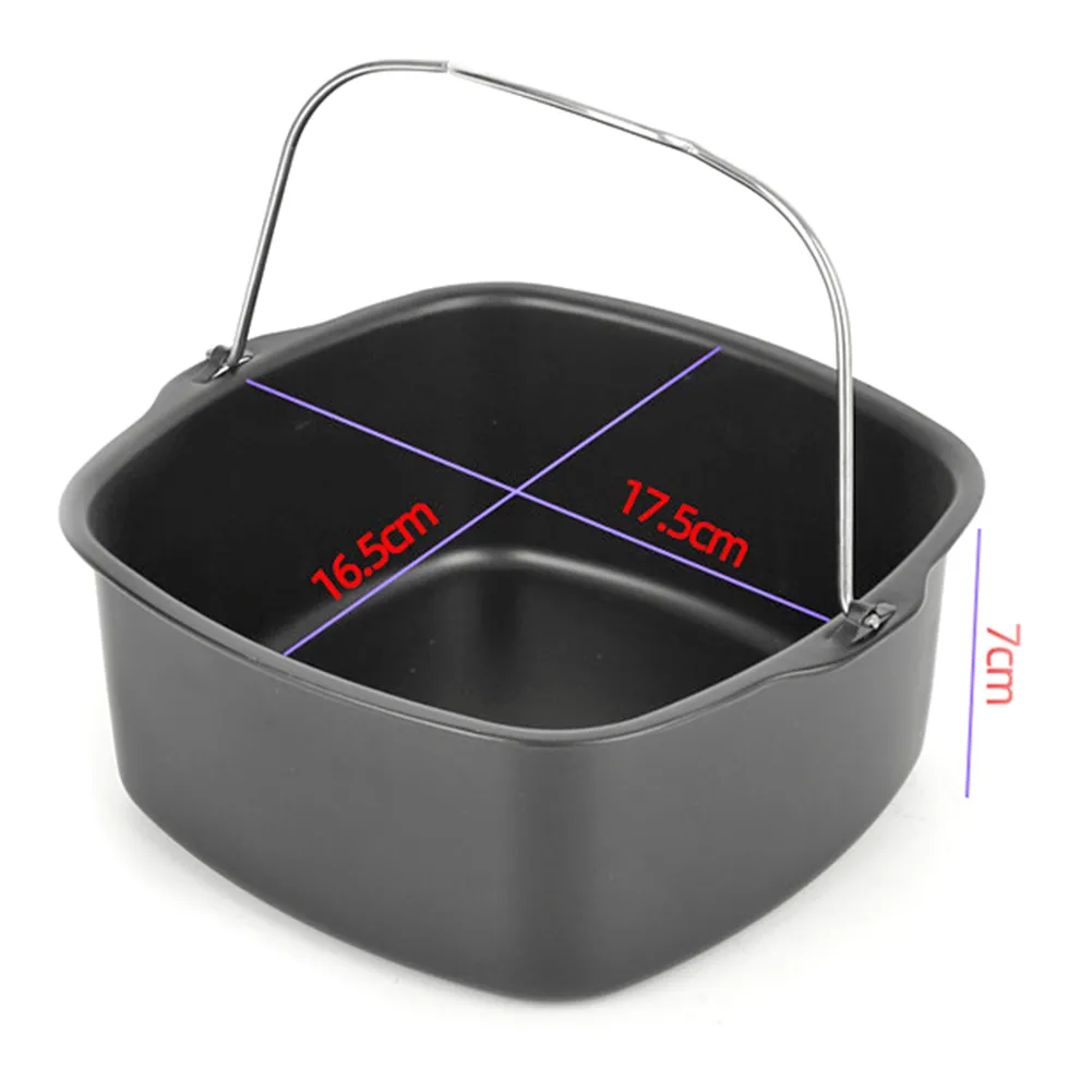 7/8 Inch Non Stick Baking Mold Round Tray Pan Roasting Pizza Cake Basket Bakeware Kitchen Bar Cooking Tool Air Fryer Accessories