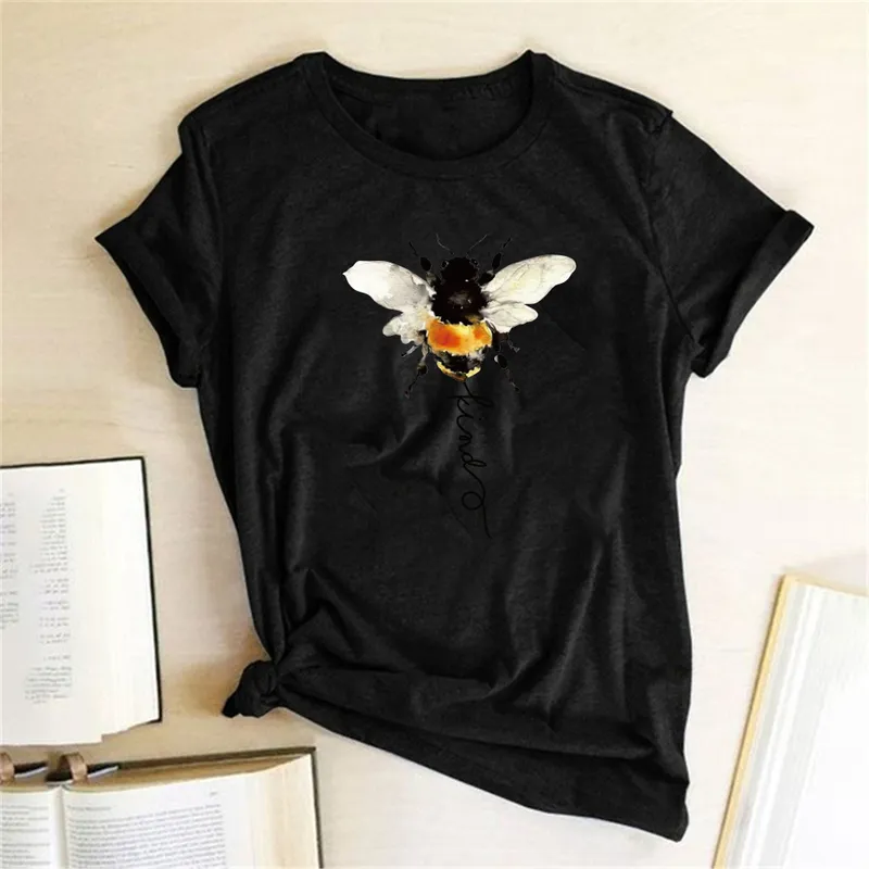 Pszczoły Drukuj T SHIRTS Kobiety Ubranie Letnie koszule T koszule Estetyka dla mody HARAJUKU TOP CAMISETA MUJER VERANO 220628