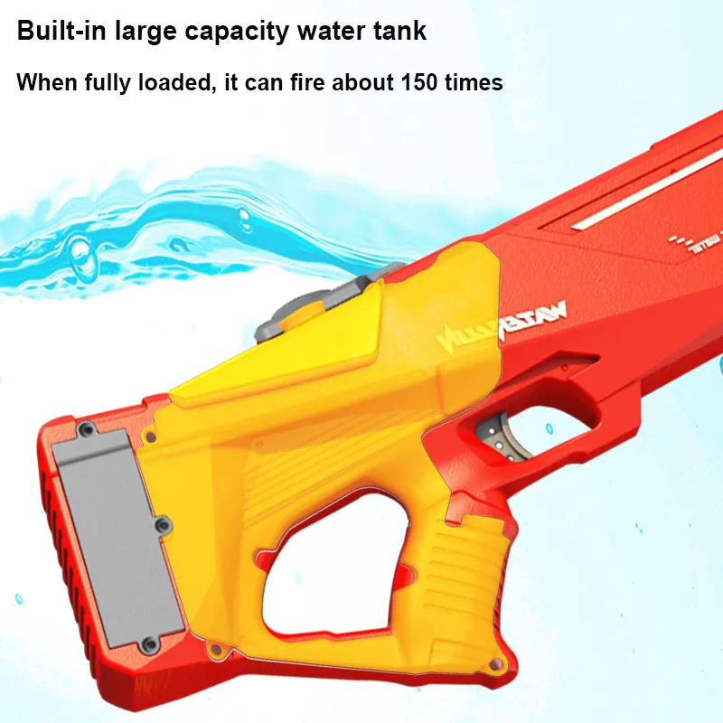 Roclub Automatic Electric Water Gun Toy Bursts Summer Play gun s 500ML Shark High Pressure Beach Kids Fight 220715