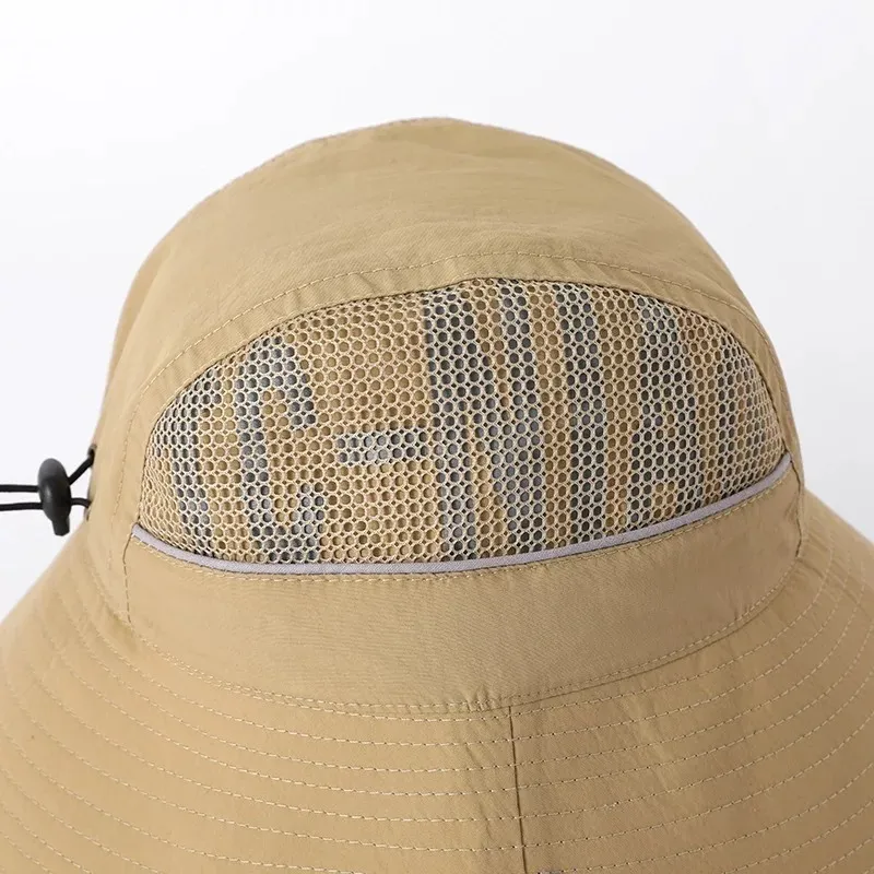 Anti-uv hink hatt män kvinnor hatt utomhus andningsbar panama solskydd mössa sommar fiske vandring klättring fiskare hatt 220812