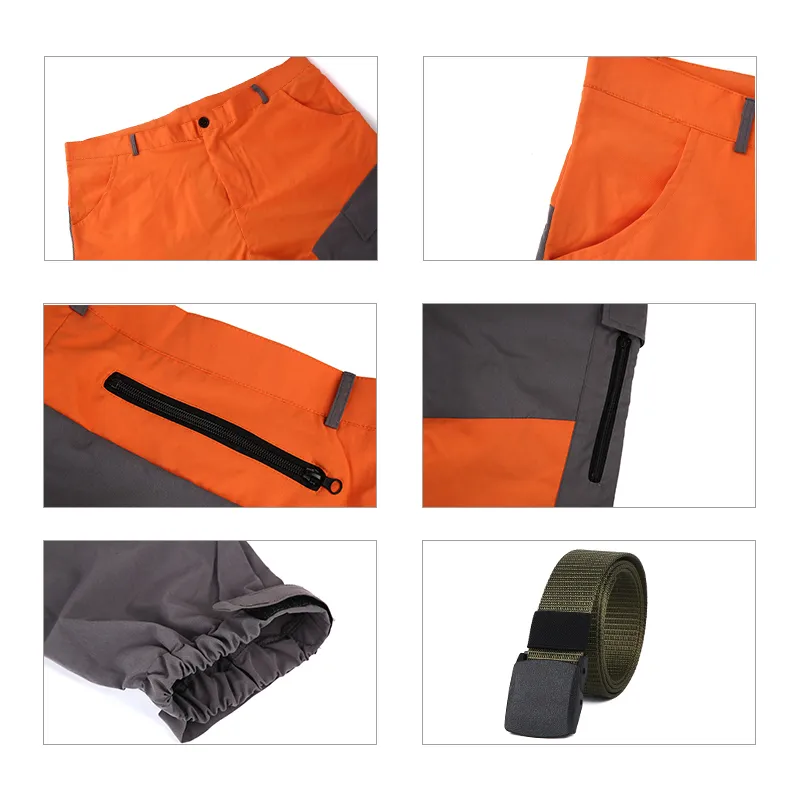 Scione Casual Fashion Color Block Multi Pockets Sporty długie spodnie ładunkowe Pracuj spodnie dla mężczyzn 2208109464355