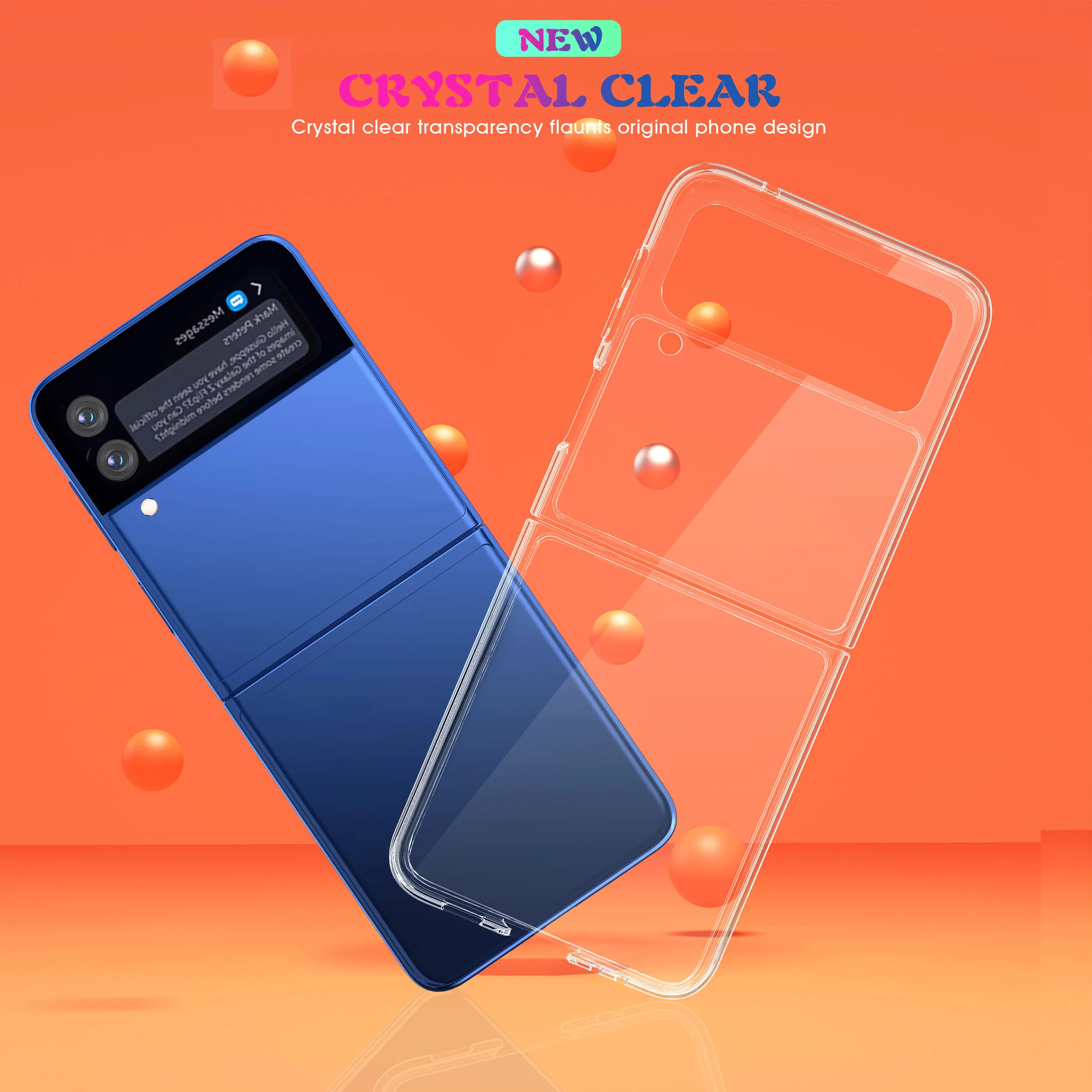 Soft krzemowy TPU/PC CELULULUNE CASSO WILAM SAMSUNG GALAXY Z FLIP 3 Fundas Capa odporna na wstrząsy krystalicznie przezroczystą pokrywę tylną pokrywę 3