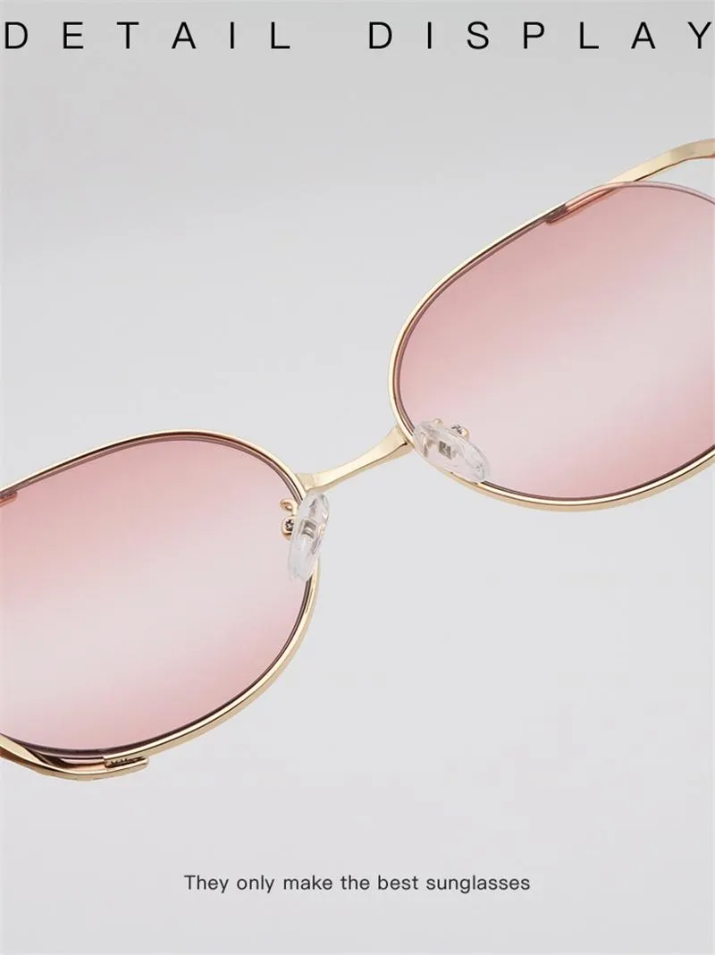 Солнцезащитные очки модная бренда Desinger Paint Metal рамка негабаритная круглая ультрафиолетовая защита оттенки женские стильные фанки -очки Eyeg191Q