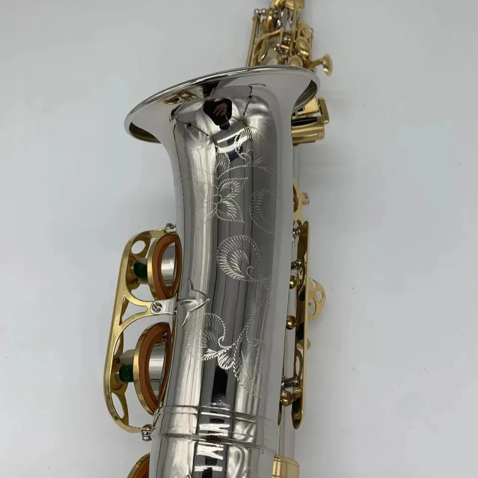 Wit koper vergulde e-tune professionele altsaxofoon origineel 9937 één-op-één structuurstijl upgrade dubbele rib sax