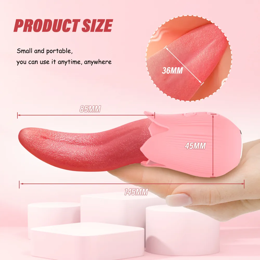 Véritable langue léchant vibrateur pour femmes G spot stimulateur clitoridien Mini clito sexy jouets pour Rose femme masturbateur