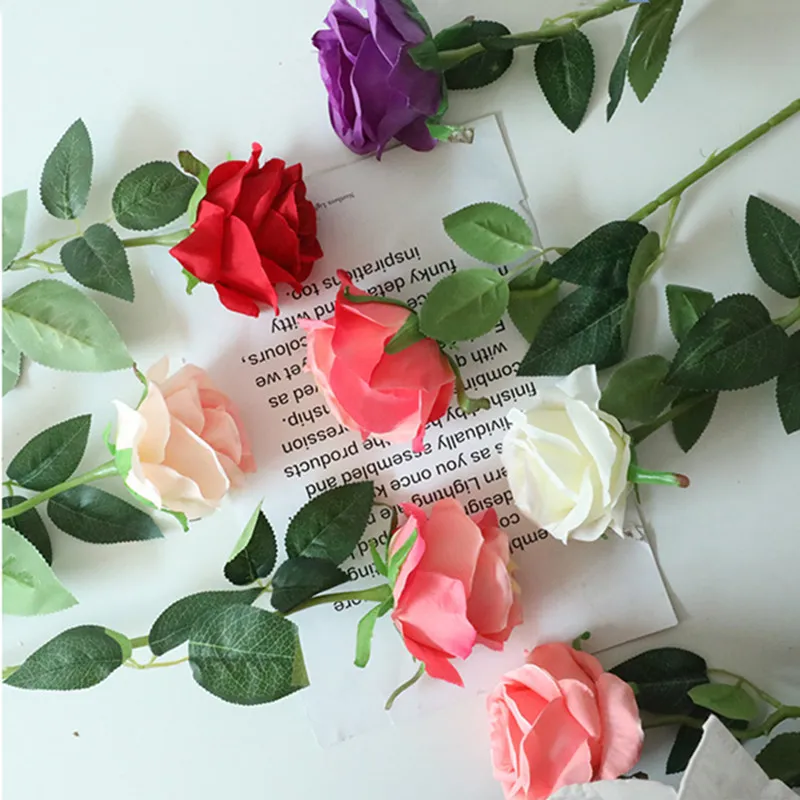 romântico rosa flor artificial flor vermelho branco flor falsa flor para festa decoração de casamento em casa dia 220524