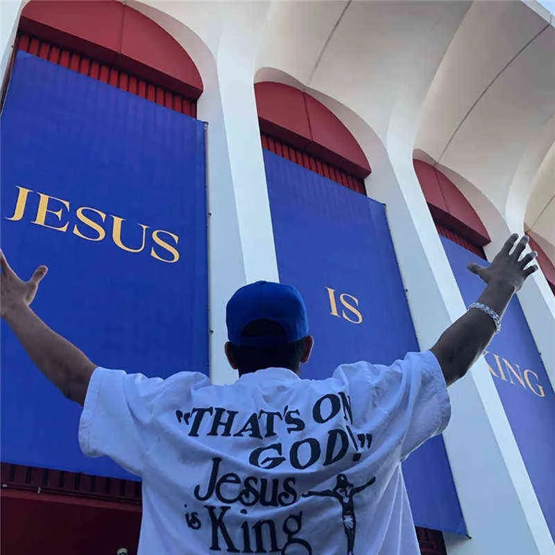 Lemonade T-shirt 2020 Men Women That On God Jesus Is King Tour T-shirts Hip Hop Oversize Tee PresentsT220721