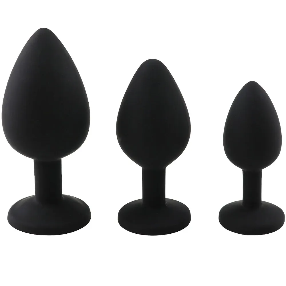 3 Size Soft Silicone Butt Plug Anal Unisexy sexy Stopper Adult Toys Stimulator Dildo for Men Women Trainer Couples