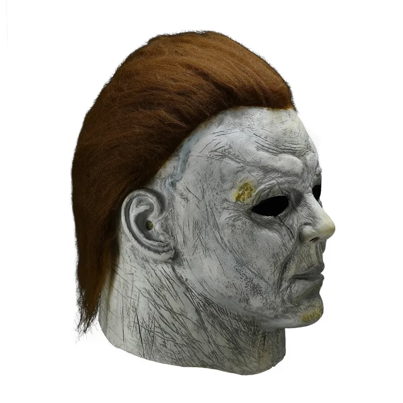 Horreur Michael Myers LED Halloween Tue Masque Cosplay Effrayant Tueur Plein Visage Latex Casque Parti Costume Prop 220816