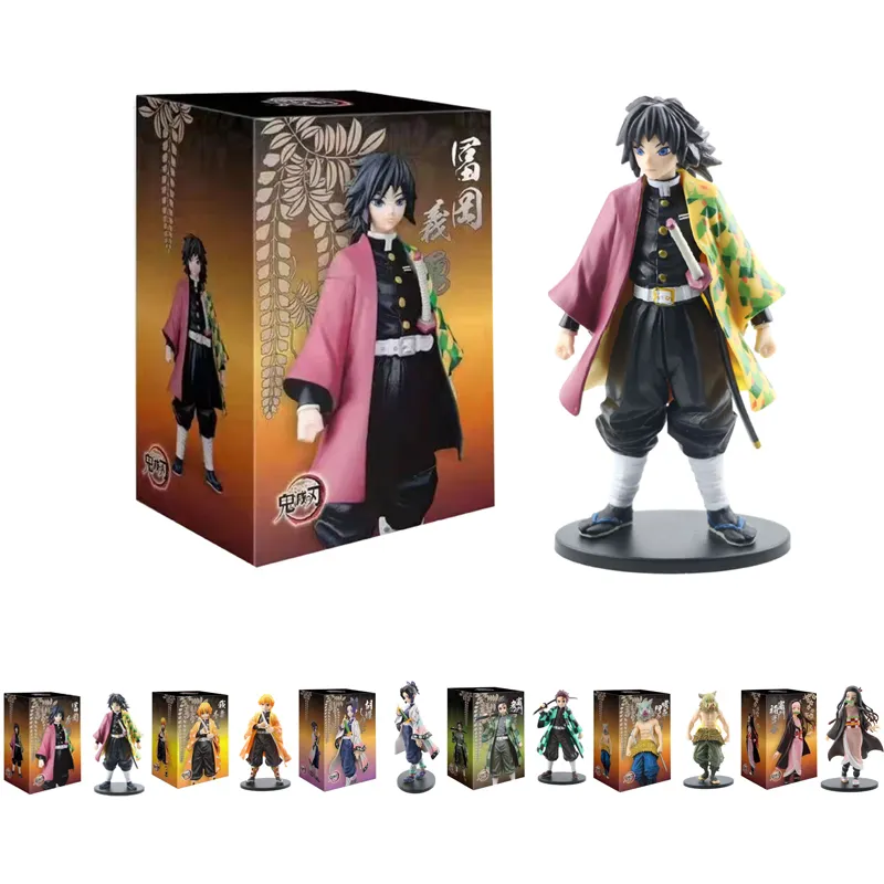 Demon Slayer Kimetsu no Yaiba Figure Tomioka Giyuu Hashibira Inosuke Kamado Tanjirou Nezuko Zenitsu Figurine anime Action figure 220809