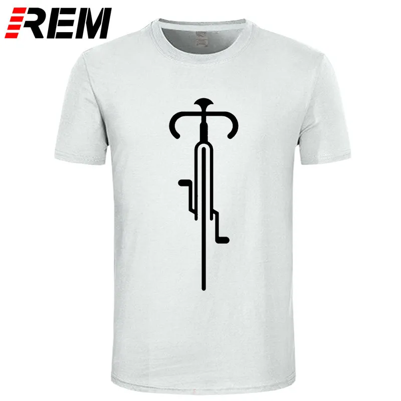 REM tee Bike Lines Ciclismo Novedad Creativa Hombres Hombres Camiseta Camiseta de manga corta O Cuello Algodón Casual Camiseta Top Tee 220712