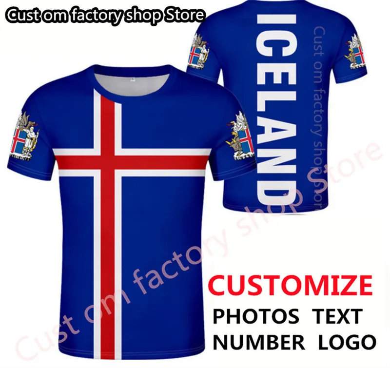 Islandia T Shirt Diy Número de nombre personalizado gratis Isl T Shirt Nation Flag es Islandiair Country College Print P o Clothing 220616