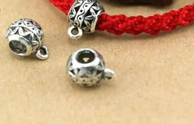 8 mm Tybetańskie Srebrne Bransoletka Apple Wiselanty ręcznie robione dekoracyjne metalowe akcesoria biżuterii G6uys