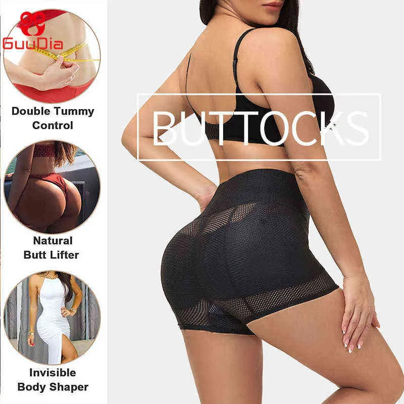 Guudia gepolsterte Butt Lifter Hip Enhancer Body Shaper Höschen Shapewear Wide Taillenband Push Up Slips nahtloser Beute Lifter L220802