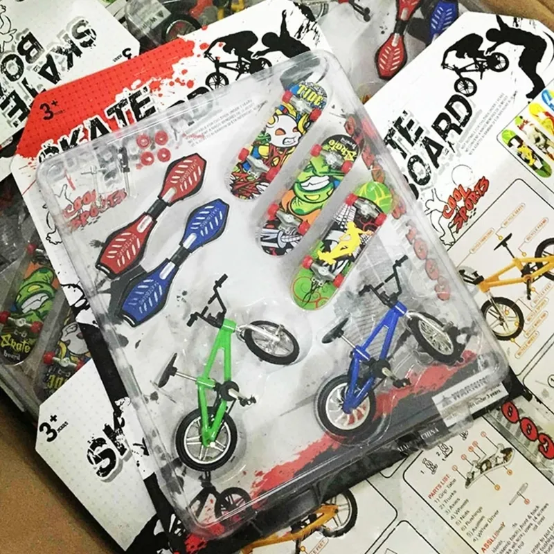 8 pièces Tech Deck doigt vélo vélo et planche à roulettes enfants enfants roue jouets cadeaux 220608