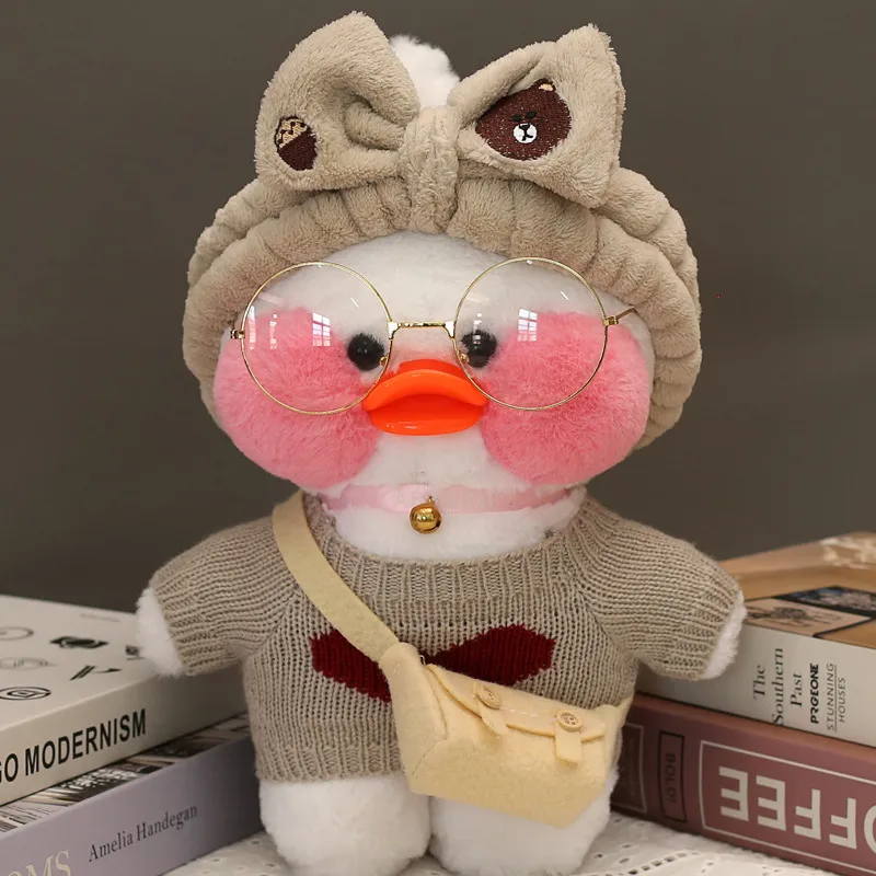 30cm Dolgulu Kawaii Kore Netred Hyaluronik Küçük Sarı Ördek Bebek Lalafanfan Yumuşak Peluş Oyuncaklar Ducks Doğum Günü Hediyesi 2206173803670