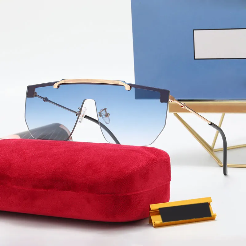 occhiali da sole firmati di lusso da uomo quadrati in metallo con montatura a specchio design con stampa tipo spettacolo cool summer Occhiali da sole ovali donna acc309T