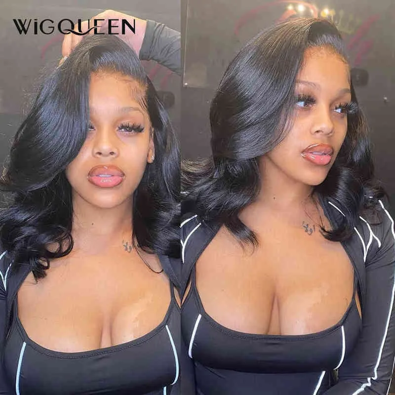 Body Wave X X Lace Front Wig Human Hair S voor vrouwen korte Bob Braziliaanse Remy X Up 220606
