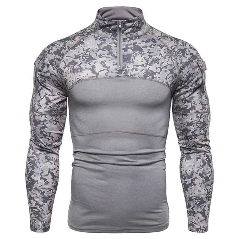 Mode heren Top Tactische Camouflage Atletische T-shirts Mannen met lange mouwen Militaire Combat Shirt Legerkleding 220712