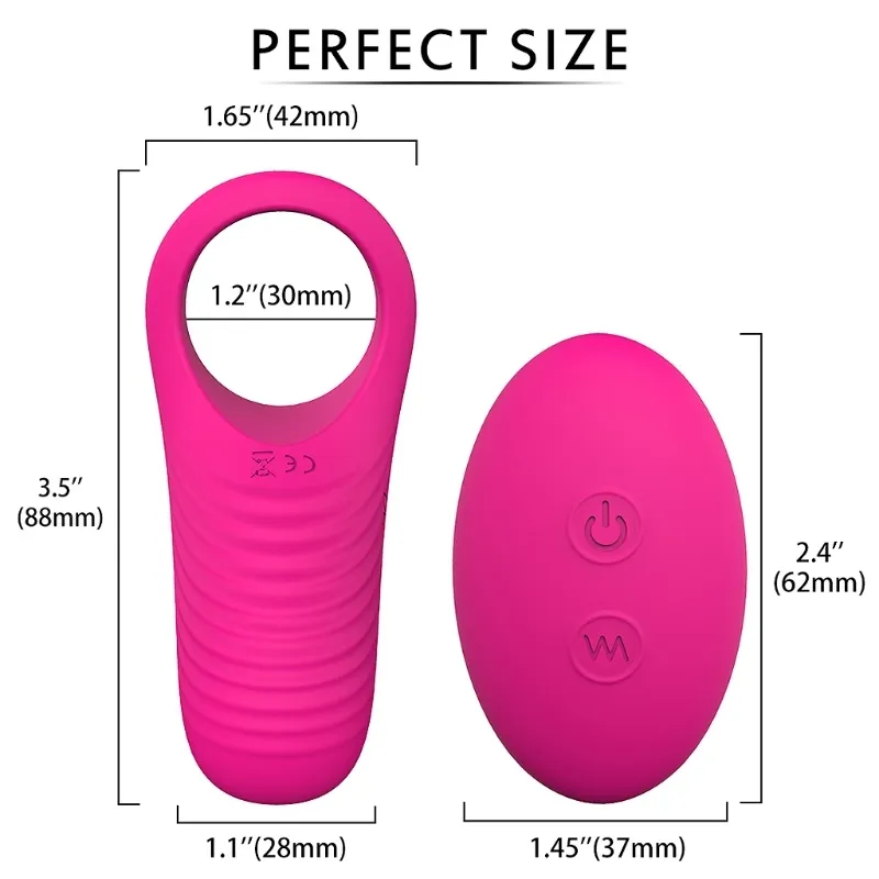 20RD 9 Frequency Vibrating Dildo Ring Massager Pleasure Vibrator Stimulation Adult sexy Toys for Women Men