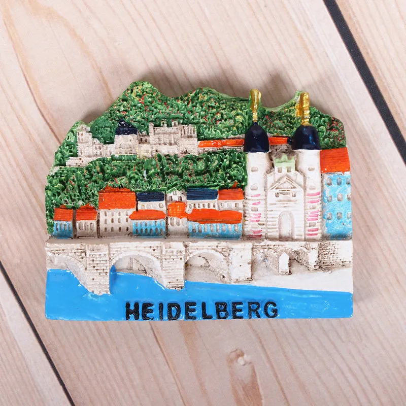Duitse koelkast geplakt Berlin Building Magneet 3D Koelkast Magneetje Heidelberg Keulen Kathedraal Wereldtoerisme Souvenirs 220426