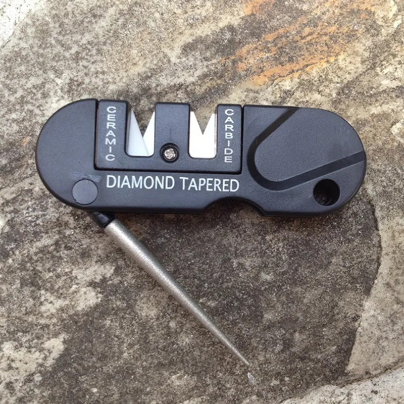 Outdoor Gadgets Topener Diamond Tool High Hike Tungsten Ceramiczne Wyostrzanie Hak Ryby Kieszonkowy Carbide Nóż Whetstone Outdoor Przenośne Narzędzia