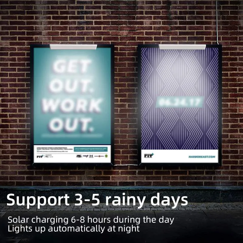 Luci solari impermeabili cartelloni pubblicitari da 11 pollici insegne esterne Luci insegne immobiliari Lampada a led Luci segnaletica solare 190y