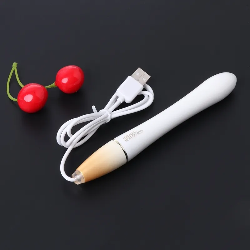 섹시한 장난감을위한 USB 히터 섹시한 장난감 자위 보조 도구 가열 막대 남성 장난감 스틱 드롭 컨칭