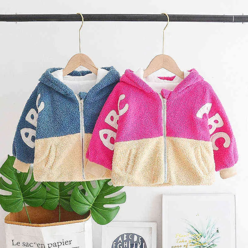 Neonate Capispalla Giacche bambini Vestiti Moda Bambino Ragazzi Cappotto Cappotto caldo Bambini Cappotto di lana di agnello Giacche bambini J220718