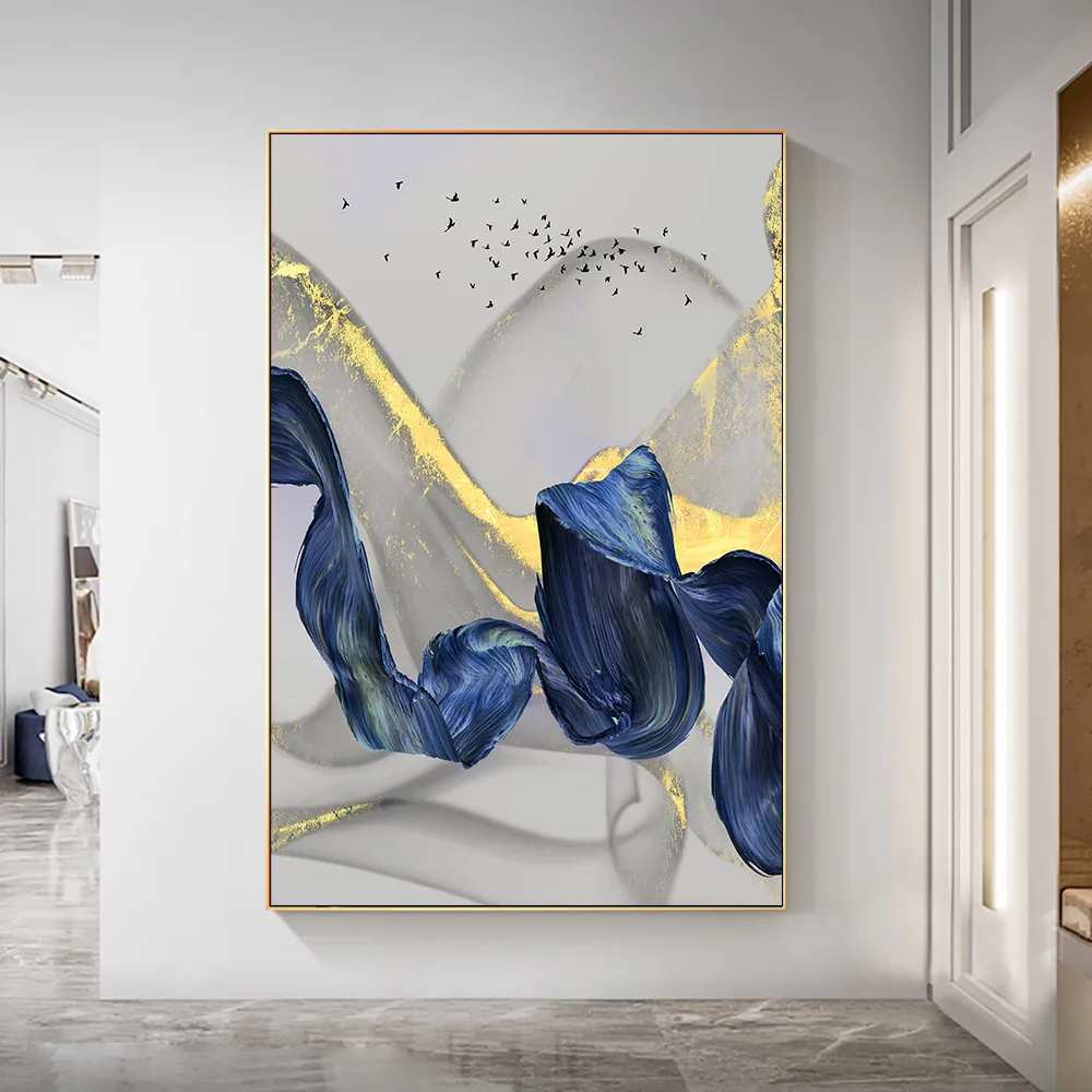 Affiche de paysage moderne toile abstraite imprimée peinture murale de salon intérieur