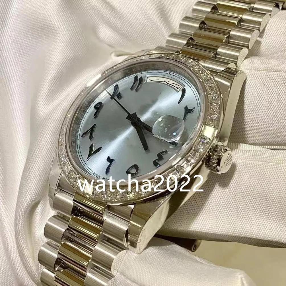 GL Factory – montre de luxe pour hommes, édition limitée, 40mm, ensemble de diamants, cadran arabe, mode W237R, 228396TBR