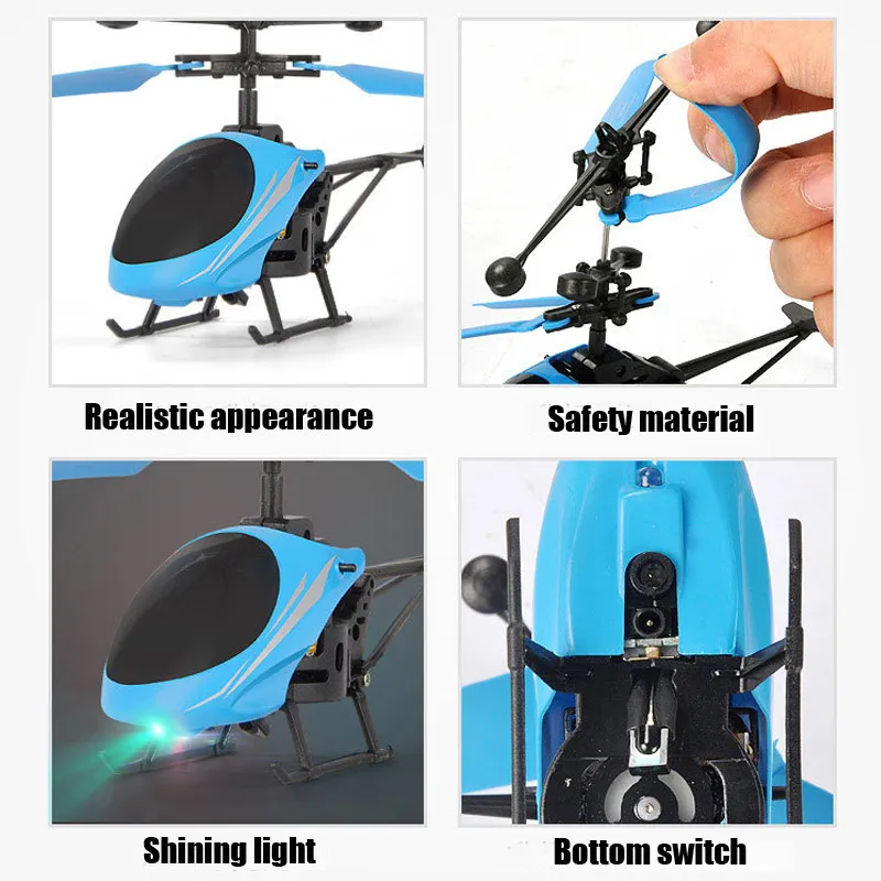 Kinderspielzeug Mini DRONE RC Fliegen Hubschrauber Flugzeuge mit Fernbedienung Suspension Induktion LED-Licht für Kinder Jungen 220321