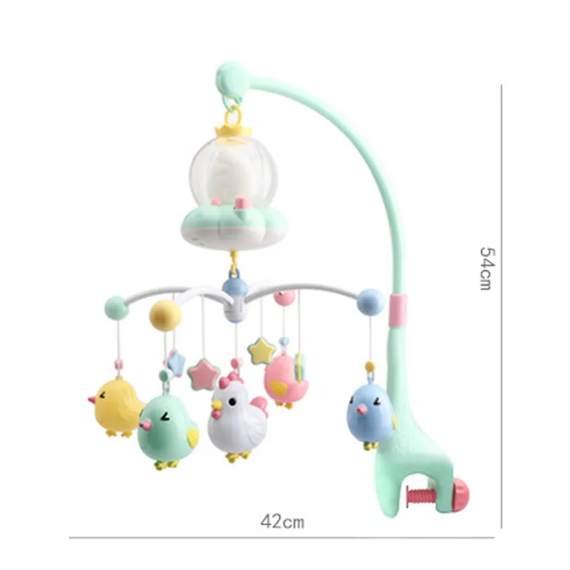 Choctles de caixa de música para crianças brinquedos de bebê 0-12 meses móvel na cama Bell Eonal nasceu nightlight rotação chocalho 220418