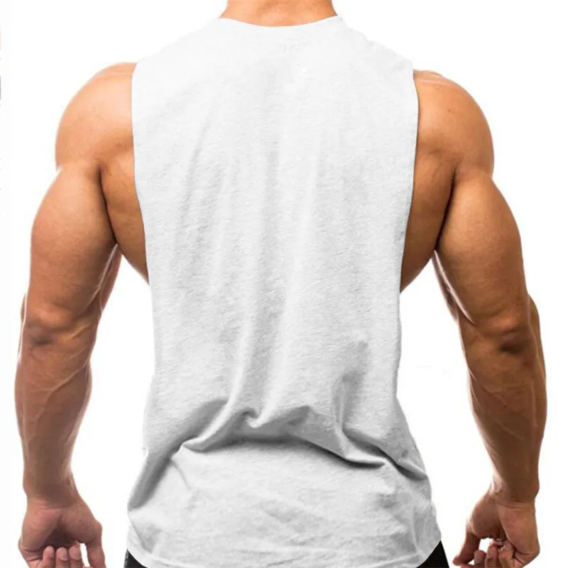 Muscleguys Mens Workout Tank Tops Fitness Bodybuilding Clothing Low Cut Armholes Vivid Vest Muscle Singlets Men Activewear Tank 220527