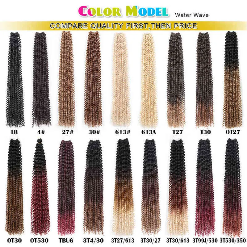 Freetres Water Wave Crochet Hair for Butterfly Locks 24inch Synthetic Braiding Passion Twist Extensions Expo City 220610