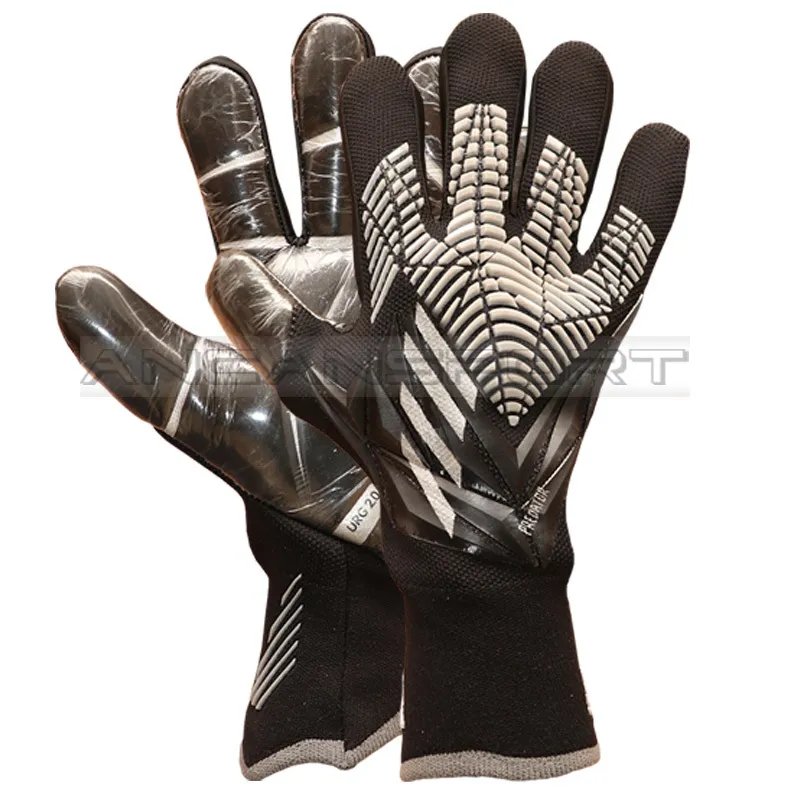 Yetişkinler için futbol kaleci eldivenleri 35 mm kalın lateks parmak koruyucusuz Kaymaz ve aşınmaya dayanıklı 220601