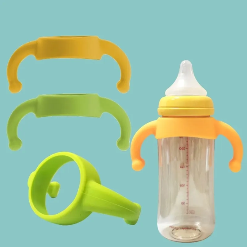 Силиконовая ручка для детской бутылочки с широким горлышком, совместимая с детской бутылочкой Pigeon, запасная часть для питья молока для малышей 220706333876