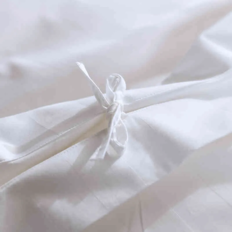 طبقة سرير حاف مميزة مجموعة 100 ٪ Nature Cotton 600tc أبيض الفراش التوأم الكامل الملكة ملك الفندق الفاخرة