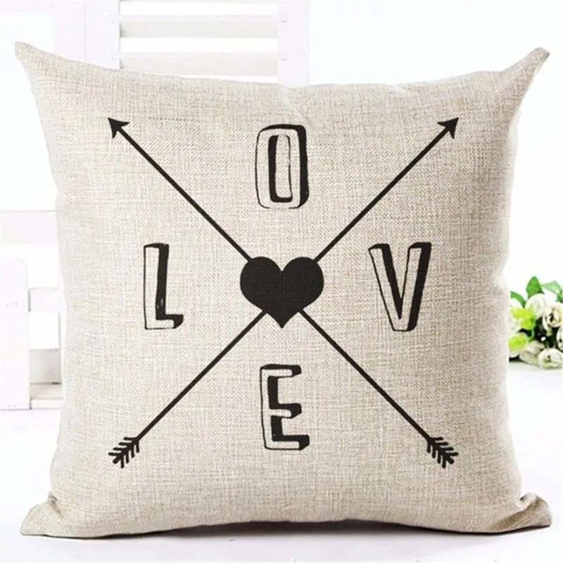 Pillow Case Throw Pillows Cover Case Letter Motto Home Love Cushion for Couch Cojines Decorativos Para Sofa Decor 220623