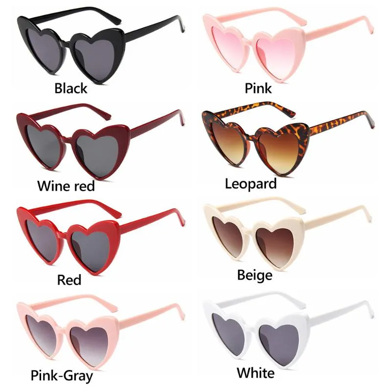 Sonnenbrille in Herzform für Damen, modisch, Liebe, UV400-Schutz, Brillen, Sonnenbrillen298H