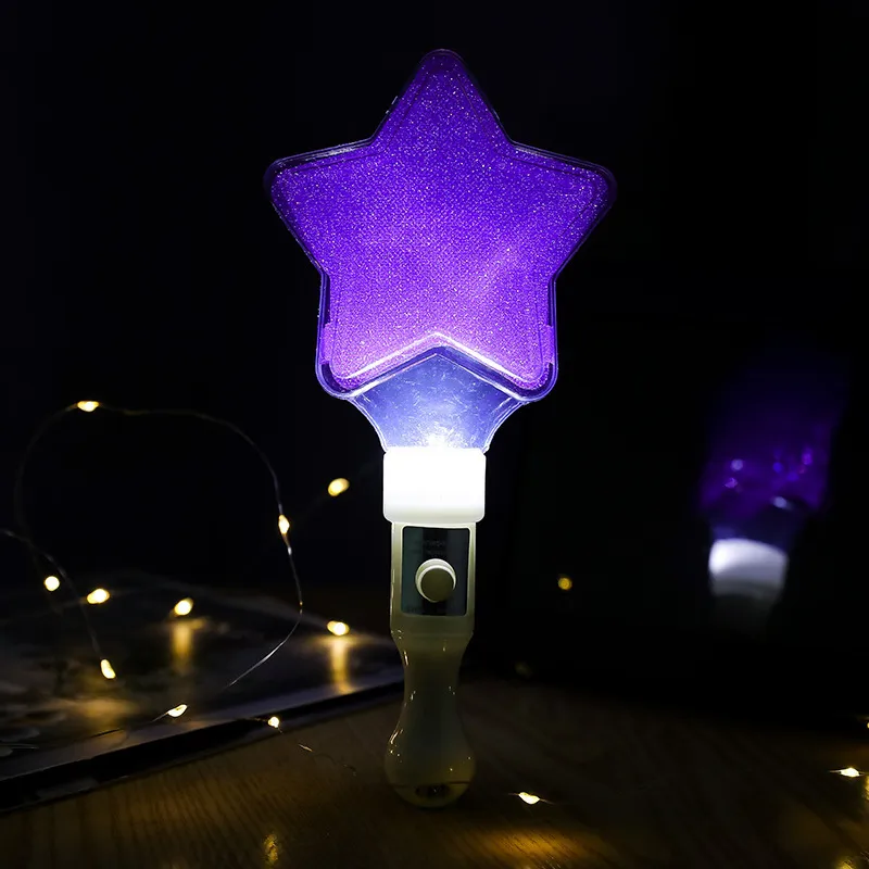 Star Flash Light Stick Colorful Party Lead Vocal Vocal Formal Wuminous Fairy Wand Funny Toy Children Gifts Halloween Christmas 220817