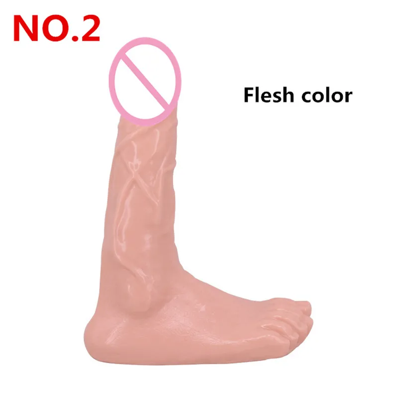 Piedi delle mani 2 in 1 Design Plug anale Masturbazione femminile Giocattoli sexy Enorme dildo Pugno realistico Masturbatore maschile