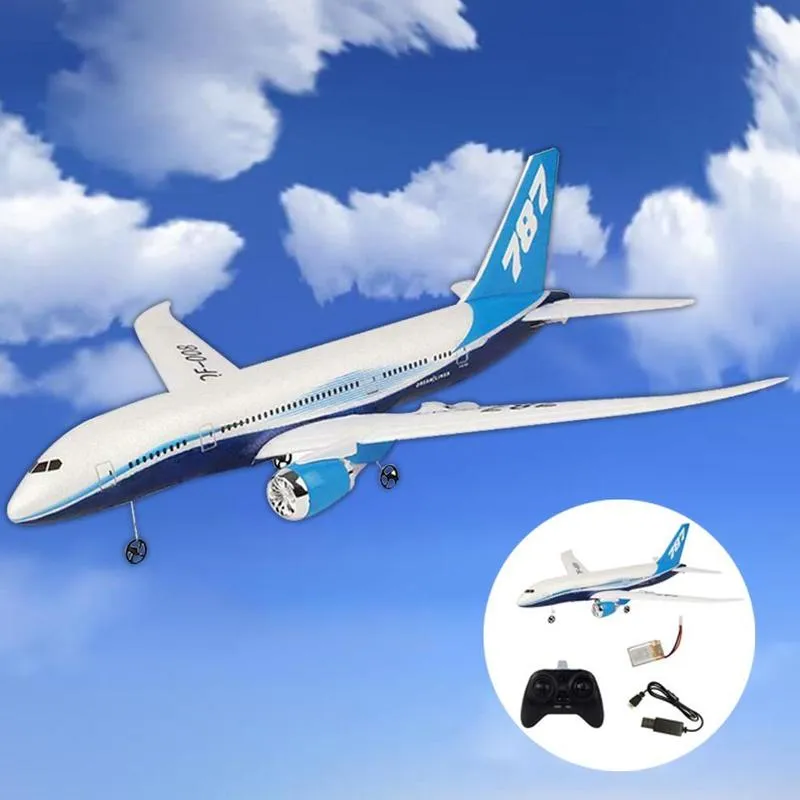 DIY EPP Remote Control Aircraft RC Drone Boeing 787 Fixed Wing Plane Gyro Airplane Kit Toy Children Kids Outdoor toys 220713